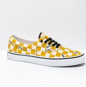 Vans Women's Shoes Era Checkerboard Logo Low Tops